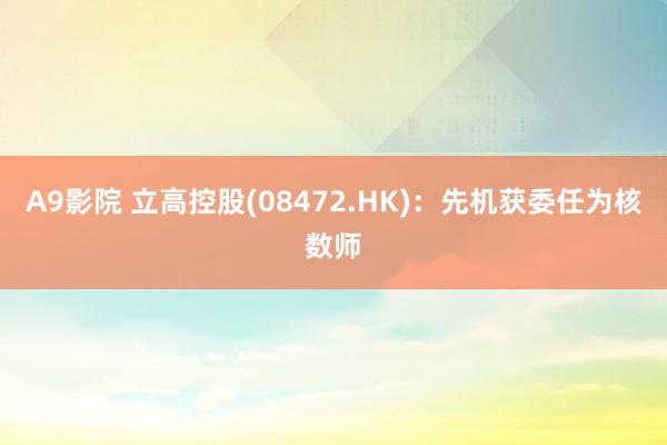 A9影院 立高控股(08472.HK):先机获委任为核数师