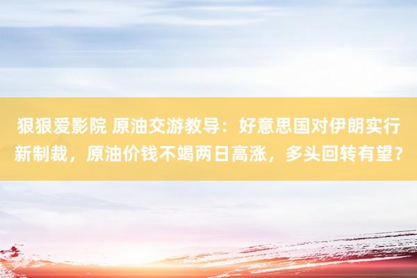 狠狠爱影院 原油交游教导：好意思国对伊朗实行新制裁，原油价钱不竭两日高涨，多头回转有望？