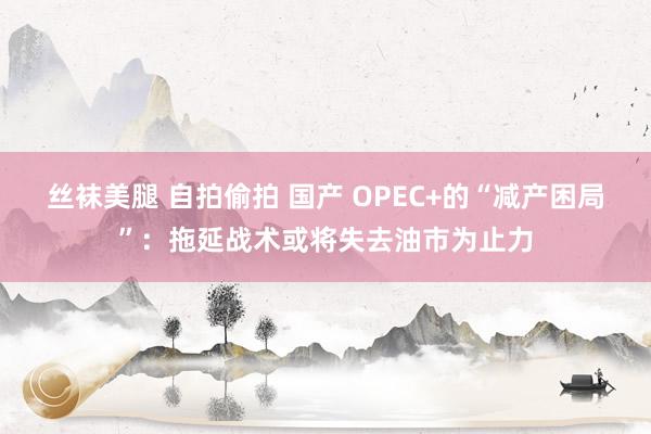 丝袜美腿 自拍偷拍 国产 OPEC+的“减产困局”：拖延战术或将失去油市为止力